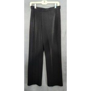Chicos Design Pants Womens‎ Size S (1) Black Pull On Stretch Casual Fit Wide Leg